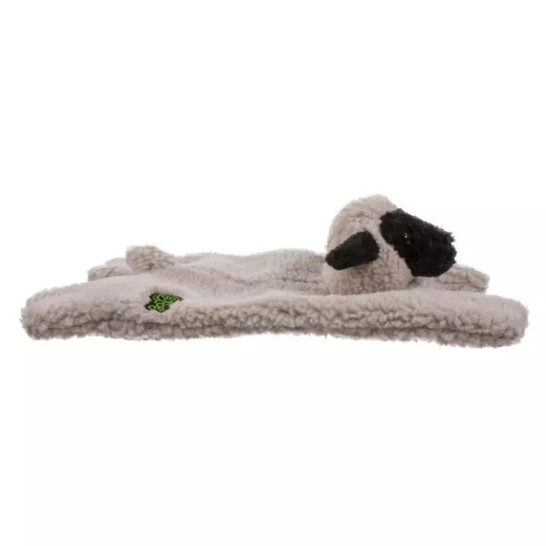 GoDog Barnyard Buddies Chew Guard Lamb Flattie Dog Toy