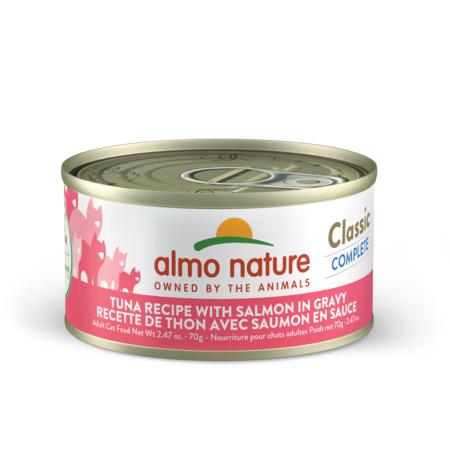 Almo Nature Classic Recette complète au thon avec saumon en sauce pour chats (boîte)