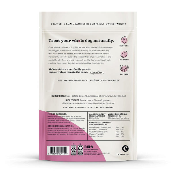 Crumps' Naturals Plaque Busters Original Dental Sticks Dog Treats, 3.5-in