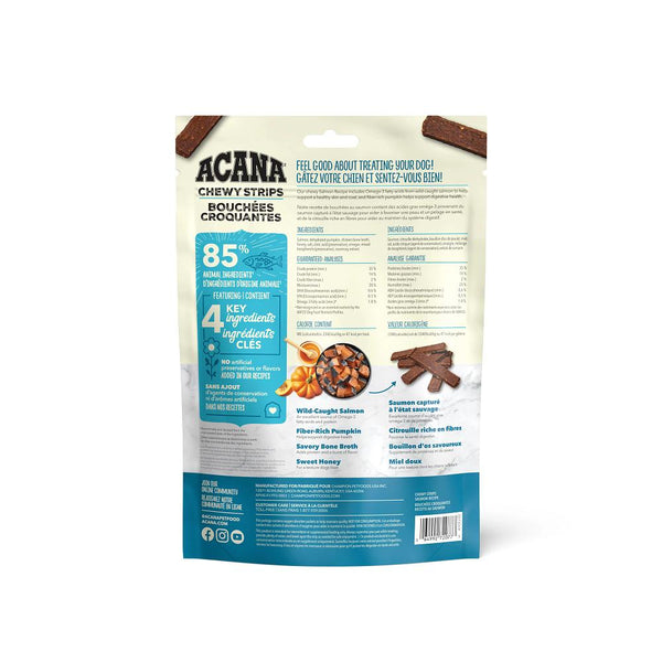 ACANA Chewy Strips Skin, Coat & Digestive Salmon Recipe Dog Treats
