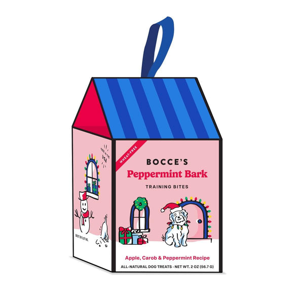 Bocce's Bakery Friandises Peppermint Bark en boîte-ornement pour dressage