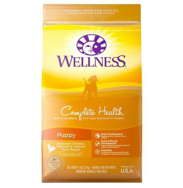 Wellness Complete Health Puppy Deboned Chicken, Oatmeal & Salmon Meal Dry Dog Food