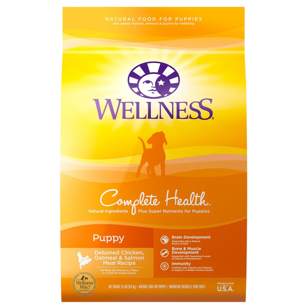 Wellness Complete Health Puppy Deboned Chicken, Oatmeal & Salmon Meal Dry Dog Food