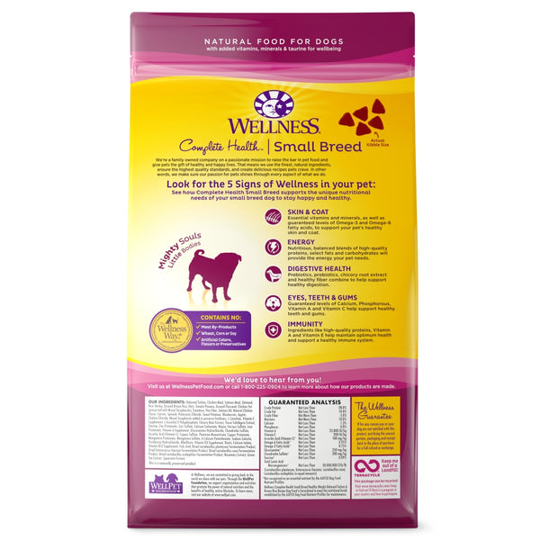Wellness Complete Health Small Breed Adult Healthy Weight Turkey & Brown Rice Dry Dog Food