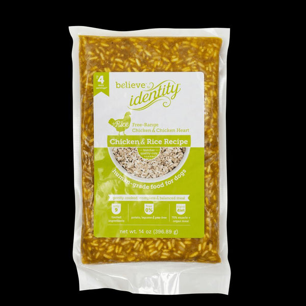 Identity Believe Bland Diets Chicken & Rice Gently Cooked Recipe Frozen Dog Food