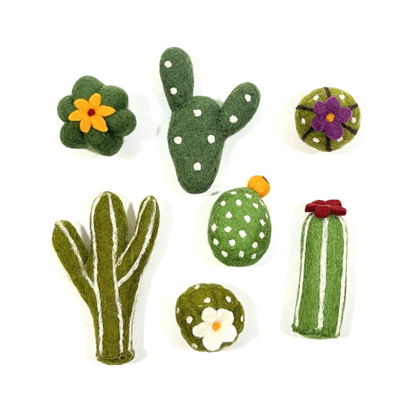 Dharma Dog Karma Cat Succulents Felt Wool Cat Toy, Assorted, 1-count