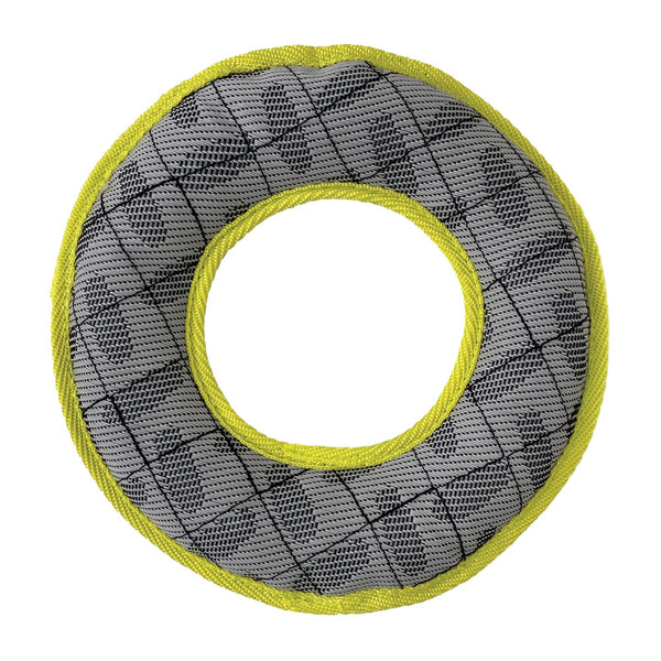 foufouBRANDS fouFIT Tuff Tugs Ring Dog Toy, Yellow