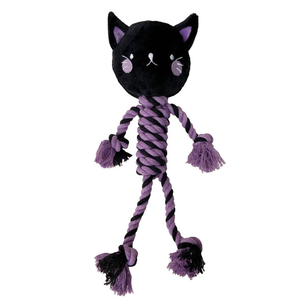foufouBRANDS fouFIT Peluches Halloween Knotties - Chat noir, jouet pour chien