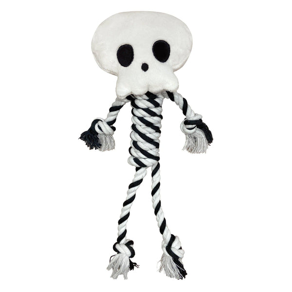 foufouBRANDS fouFIT Halloween Knotties Skull Dog Toy