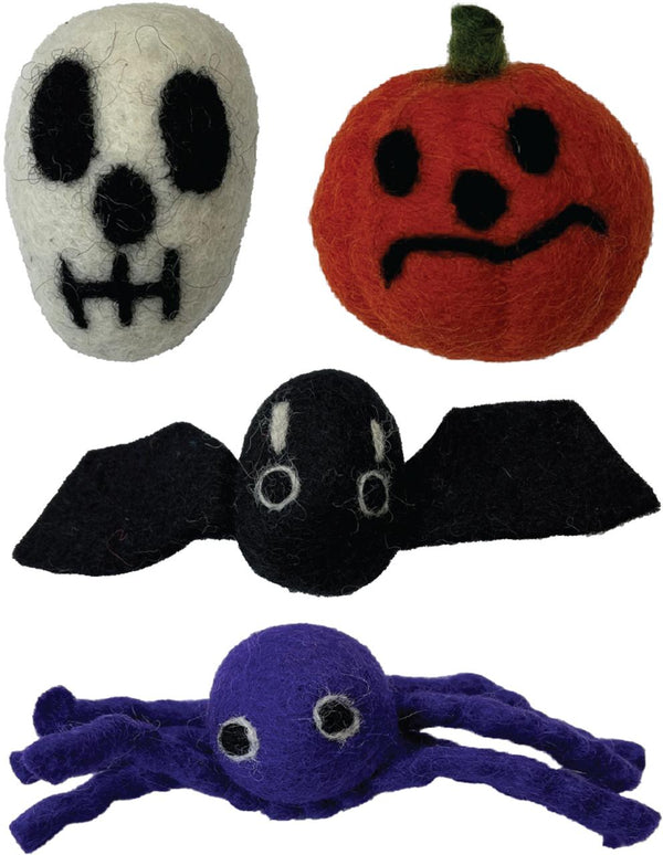 Dharma Dog Karma Cat Jouet en laine Halloween pour chats, assorti