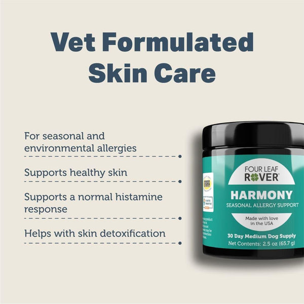 Four Leaf Rover Harmony Seasonal Allergy Support Dog Supplement