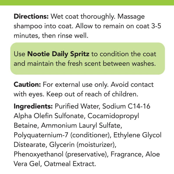 Nootie Cucumber Melon Soothing Dog & Cat Shampoo