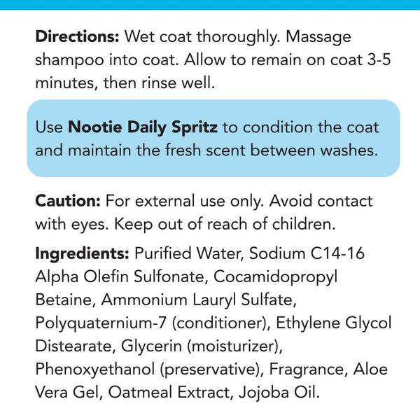 Nootie Sweet Pea & Vanilla Nourishing Dog & Cat Shampoo