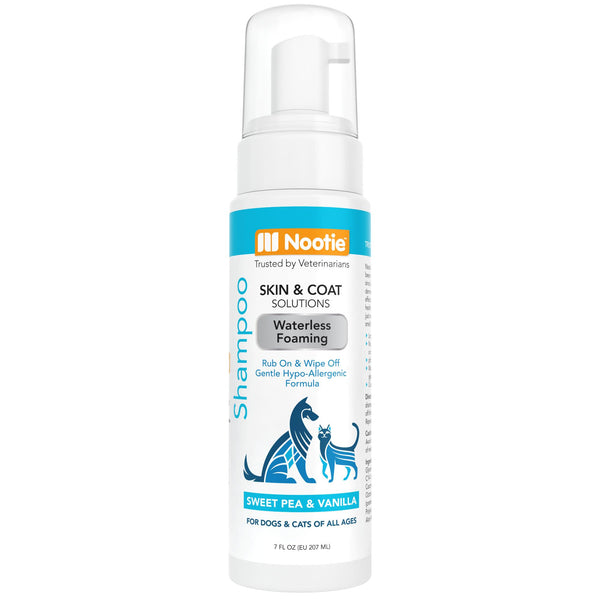 Nootie Sweet Pea & Vanilla Hypoallergenic Waterless Foaming Shampoo for Dogs & Cats, 7-oz