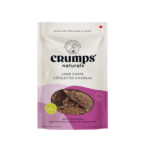 Gâteries pour chiens lyophilisées aux côtelettes d'agneau de Crumps' Naturals