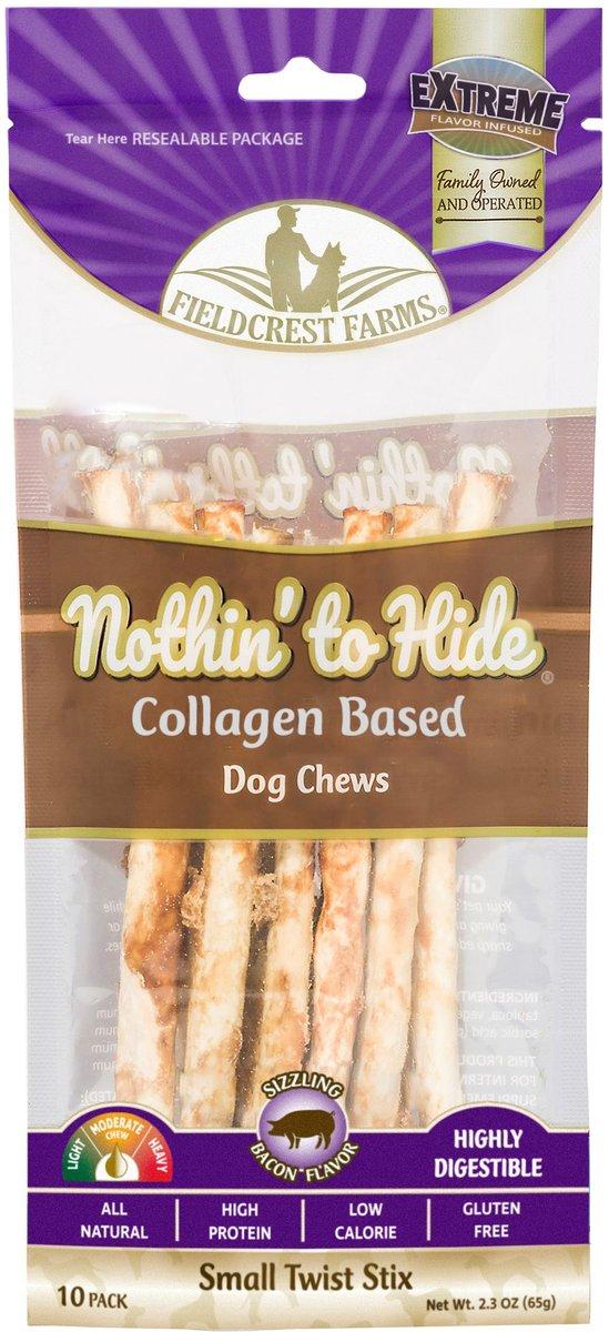Fieldcrest Farms Nothin' to Hide Bacon Twist Stix Dog Treats, Small