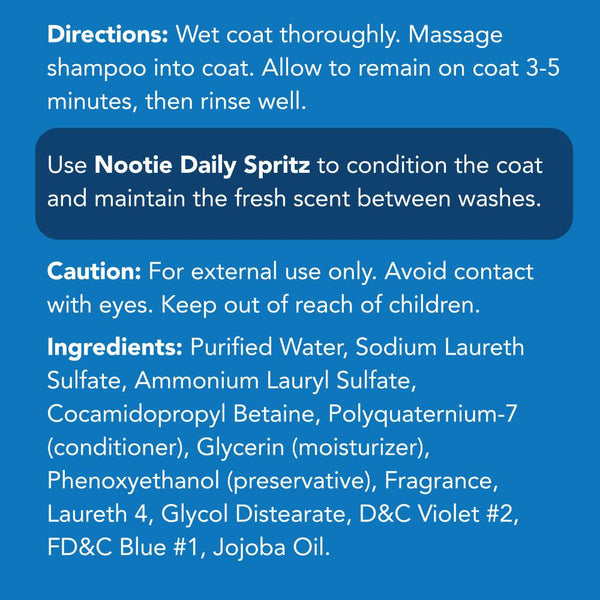 Nootie Sweet Pea & Vanilla Whitening Dog & Cat Shampoo