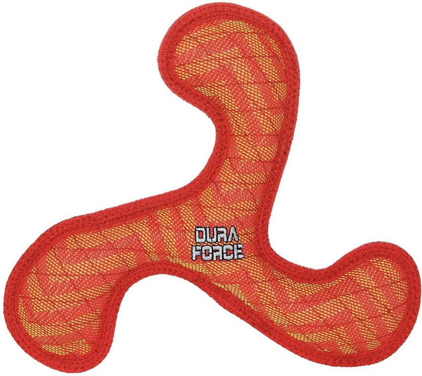 DuraForce Boomerang ZigZag Dog Toy, Red/Red