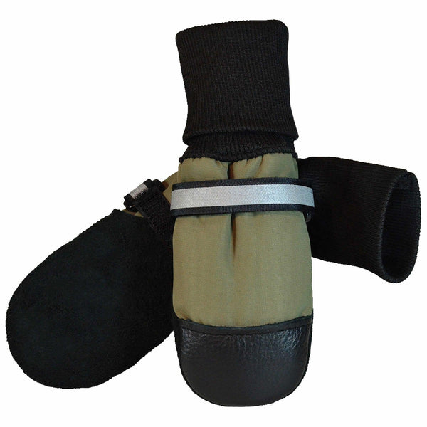 Muttluks Original Fleece-Lined Dog Boots, Green, Set of 4