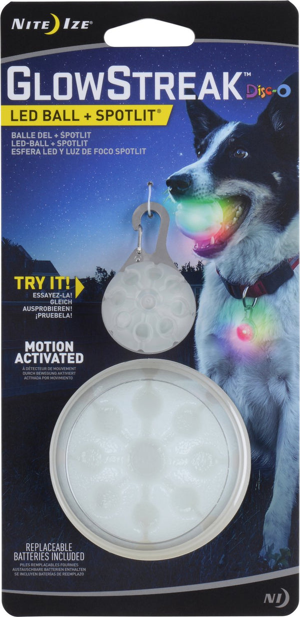 Nite Ize GlowStreak LED Ball + SpotLit Combo, Disc-O