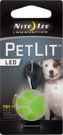 Nite Ize PetLit Collier lumineux LED, Lime Paw