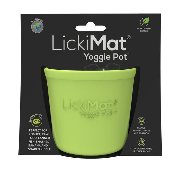 LickiMat Yoggie Pot Dog Slow Feeder, Green
