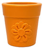 SodaPup Flower Pot Durable Rubber Treat Dispenser & Enrichment Dog Toy, Orange