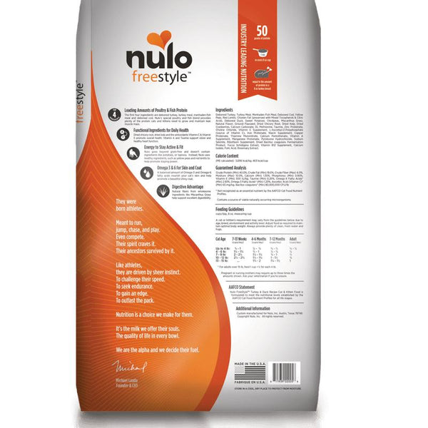 Nulo Cat FreeStyle Turkey & Duck Recipe Grain-Free Dry Cat & Kitten Food