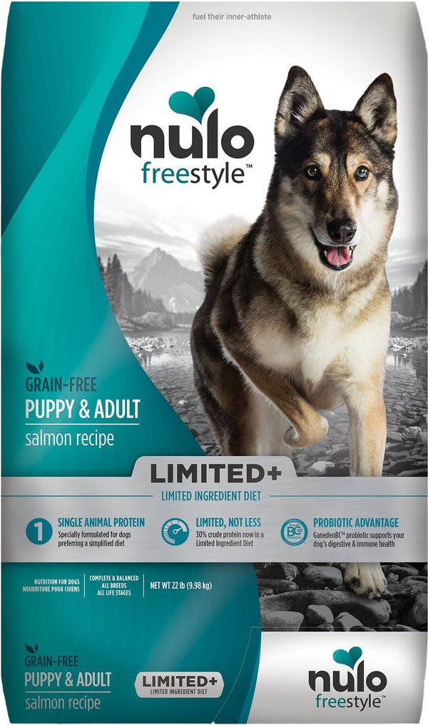 Nulo Dog Freestyle Limited+ Salmon Recipe Grain-Free Puppy & Adult Dry Dog Food
