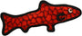 Tuffy Ocean Creatures Trout Dog Toy, Red