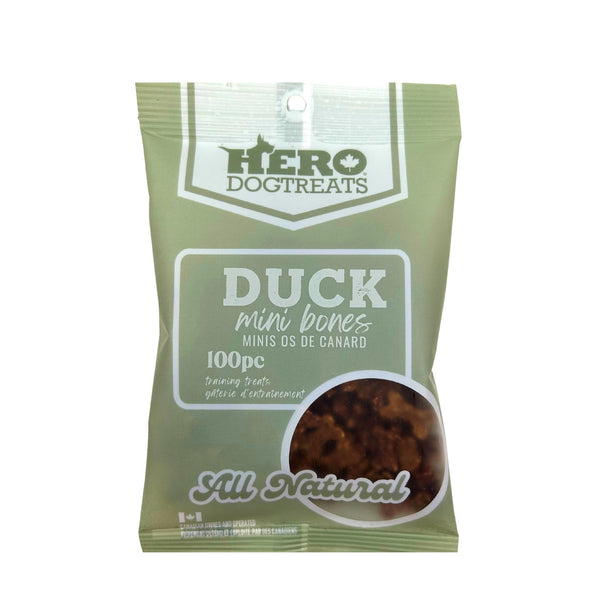 Hero Dog Treats Mini Bones Duck Training Dog Treats