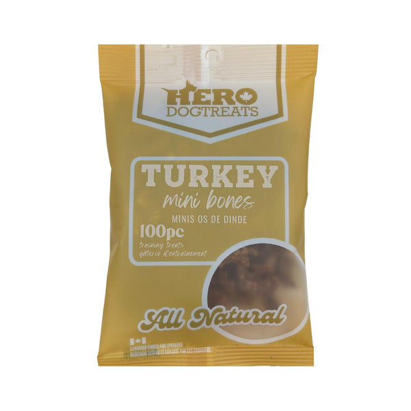 Hero Dog Treats Mini Bones Turkey Training Dog Treats