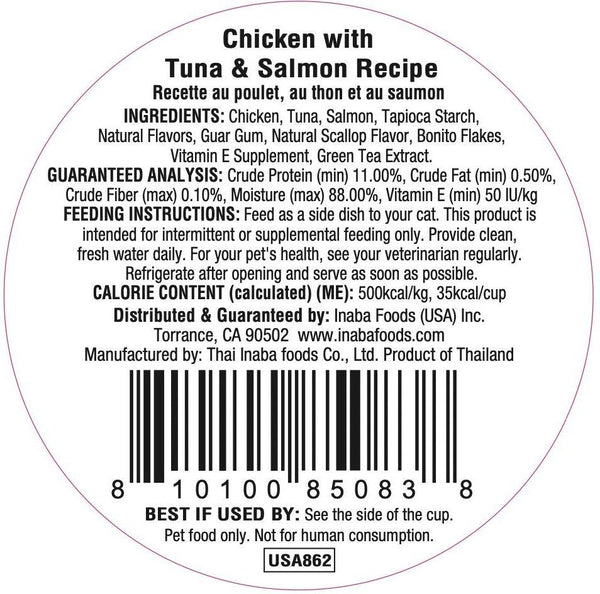 INABA Dashi Delights Chicken with Tuna & Salmon Cat Food Topper & Treats