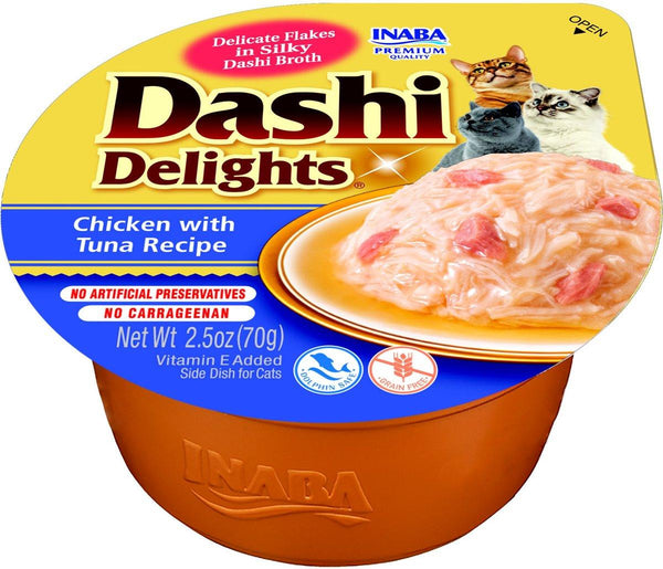 INABA Dashi Delights Chicken with Tuna Cat Food Topper & Treats