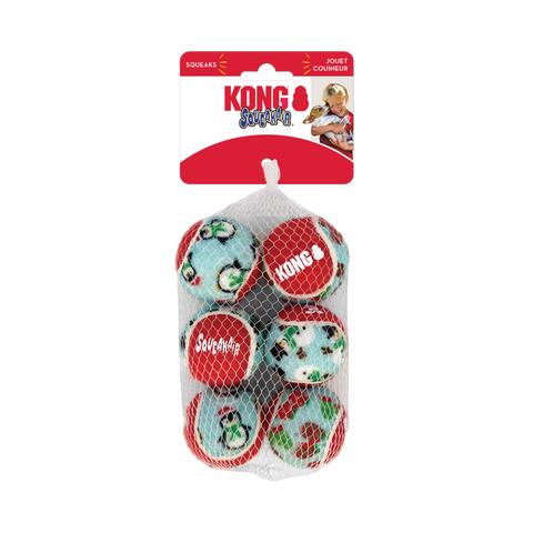 KONG Holiday SqueakAir Balls Dog Toy, Small