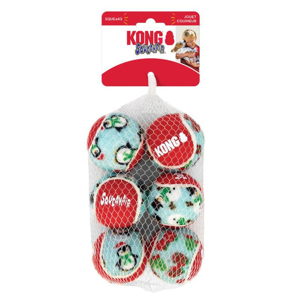 KONG Holiday SqueakAir Balls Dog Toy, Medium