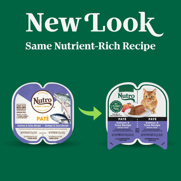 Nutro Perfect Portions Salmon & Tuna Pate Grain-Free Wet Cat Food Trays