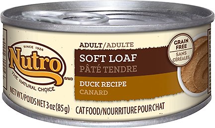 Nutro Adult Pain de viande tendre Recette au canard Pâtée pour chats sans céréales en boîte