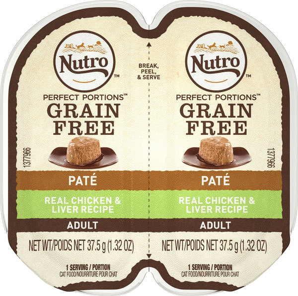 Nutro Perfect Portions Recette sans céréales Poulet et Foie Barquettes de nourriture pour chats