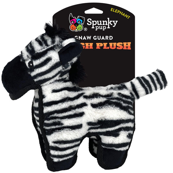 Spunky Pup Tough Plush Triple Stitch Zebra Dog Toy