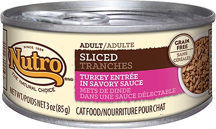 Nutro Adult Tranches de dinde en entrée dans sauce savoureuse Nourriture humide sans céréales pour chats en conserve