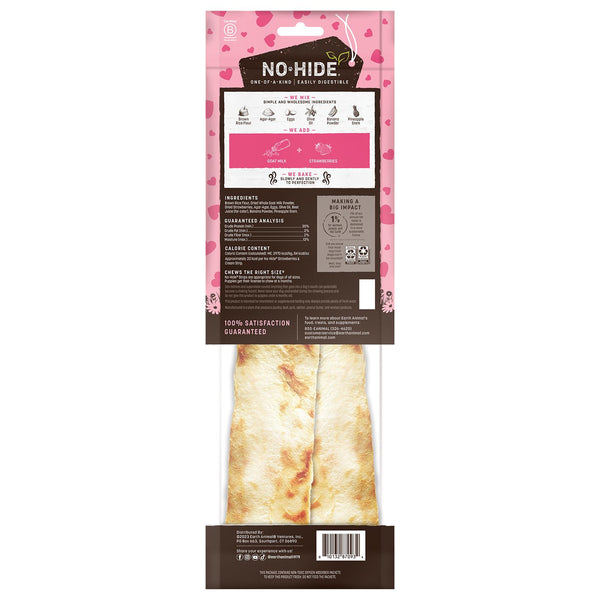 Earth Animal No-Hide Bandes Fraises & Crème Friandises pour Chiens