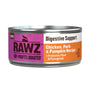 RAWZ Nourriture humide digestive au Poulet, Porc et Citrouille pour chats en boîte