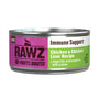 RAWZ Alimentation humide pour chat avec Soutien Immunitaire au Poulet & Foie de Poulet en conserve