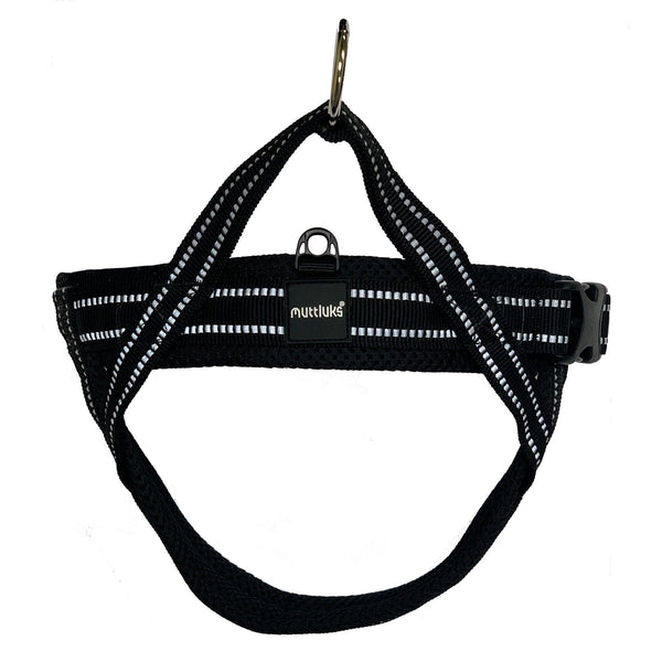 Muttluks MuTTravel Ready Sport Dog Harness, Black