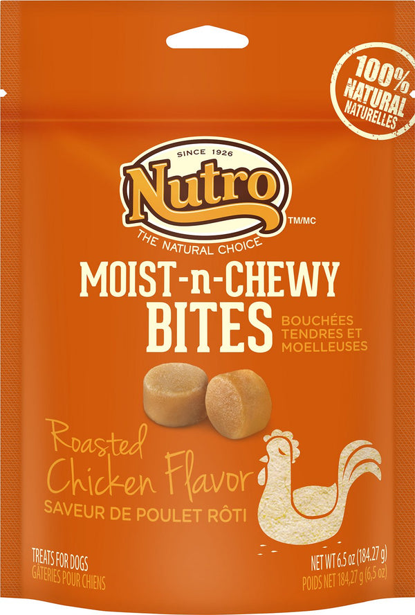Nutro Moist-N-Chewy Bites Roasted Chicken Dog Treats, 6.5-oz