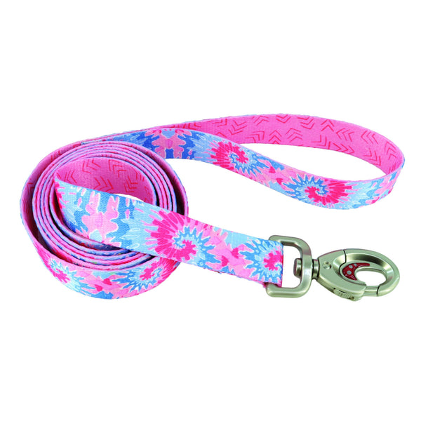 Sublime Dog Leash, Pink Tie Dye with Pink Arrows