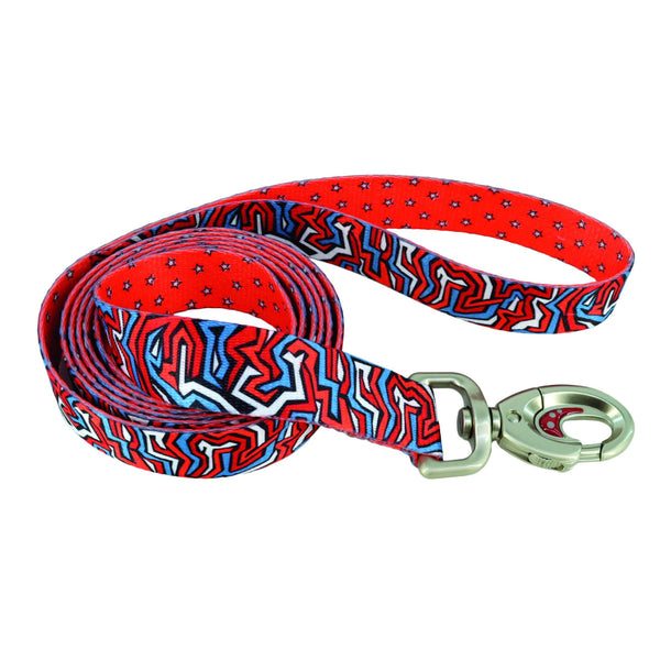 Sublime Dog Leash, Red Blue Graffiti with Red Stars