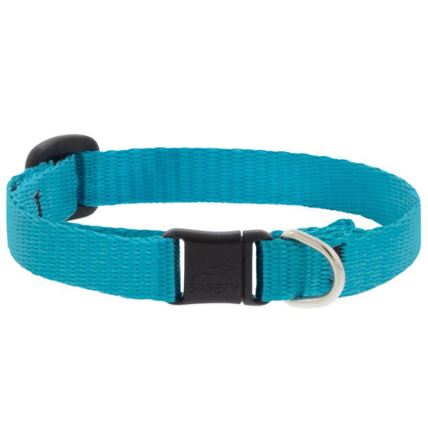 Lupine Pet Basic Solids Safety Collar for Cats, Aqua