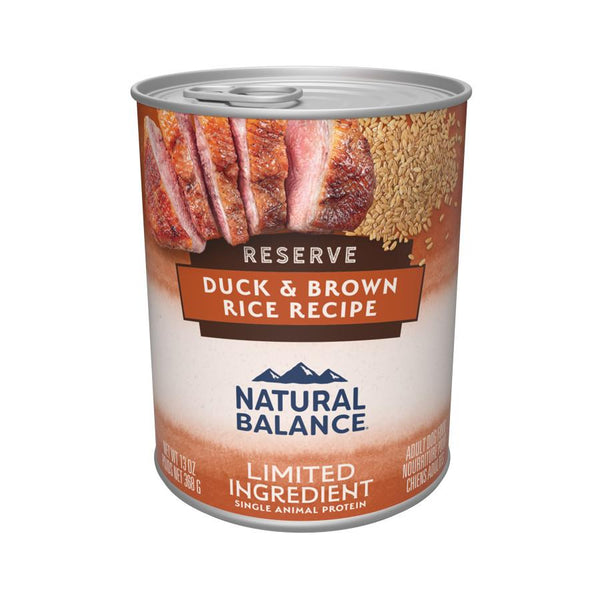 Natural Balance Limited Ingredient Reserve Duck & Brown Rice Wet Dog Food Can